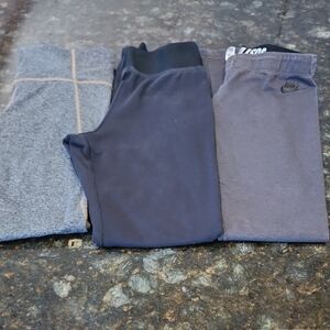 Nike And Athelta Women's Gray, Black, Charcoal Gray/Peach Leggings